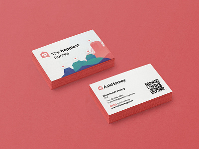 AskHomey Business Card Mockup branding business card business card design business cards businesscard colorful custom design design agency minimal