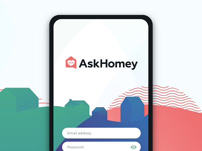 AskHomey App Login Screen Design app app design application login login design login page login screen ui uiux web design web design agency