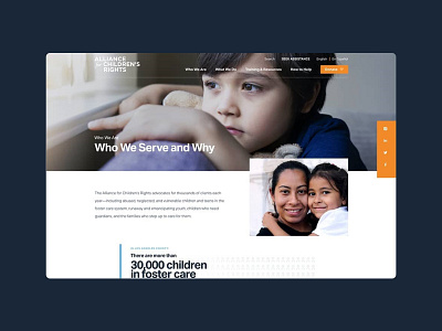 Alliance for Children's Rights Web Page Design