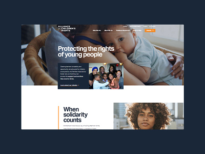 Alliance for Children's Rights Home Page Web Design