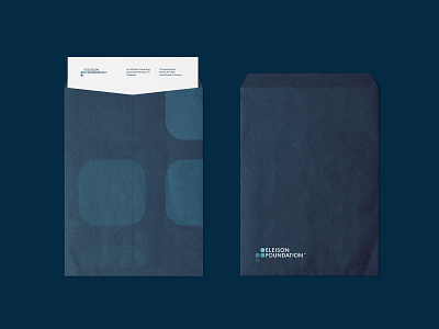 Envelope design for research-focused nonprofit branding design agency minimal web design agency