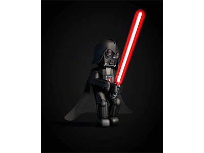 Little DarthVader animation character art characterdesign darthvader design illustration loop starwars walkcycle