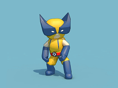 Angry Wolverine 3d art animation animation 2d character art characterdesign design gif illustration loop mutant xman