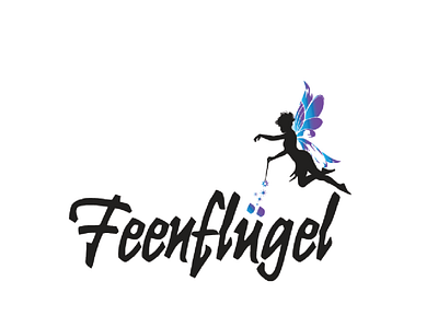 Fairy logo commission adobe illustrator black design digitalart flat gradient logo logodesign vector
