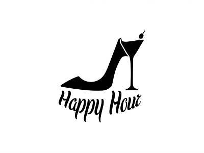 Happy Hour adobe illustrator adobe photoshop black design digitalart flat logo logodesign vector