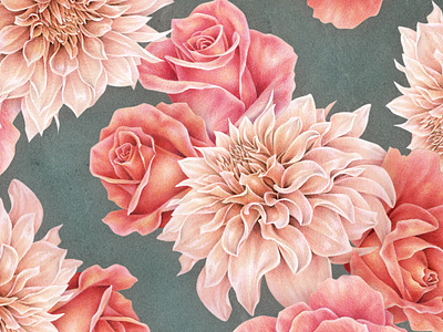 Dahlia & Rose pattern