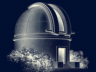 Astronomy x CANADA POST: Observatory advertising astronomy black white booklet bw commercial drawing editorial handmade illustration ink negative photoshop pointillism post puntinato rotring souvenir space stamp