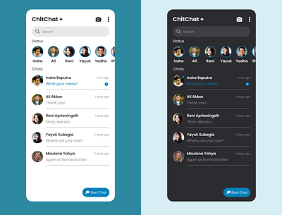 ChitChat app design application chat chat app chatting ui design