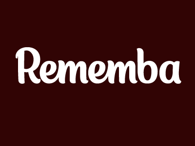 Rememba branding lettering letters logo logotype type typography