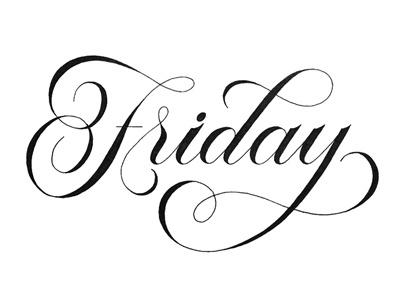 Friday lettering letters script type typography