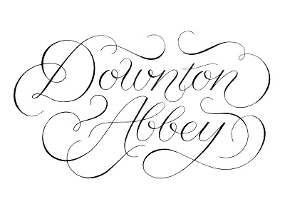 Downton Abbey lettering letters script type typography