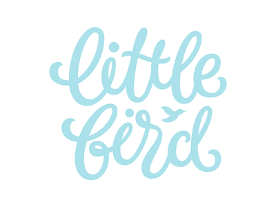 Little bird lettering letters logo logotype script type typography