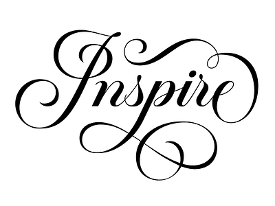 Inspire lettering letters script type typography