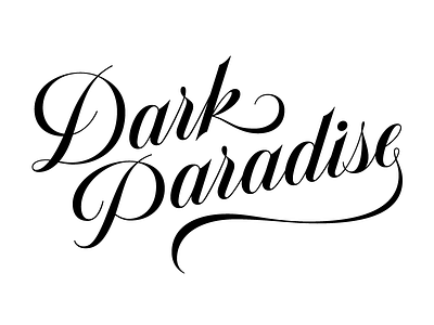 Dark Paradise lettering letters script type typography