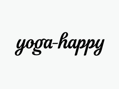 Logo for yoga-happy.com lettering letters logo logotype script type typography