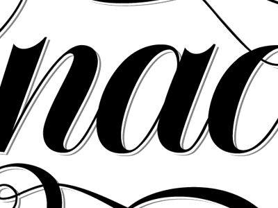 Thanks lettering letters script type typography