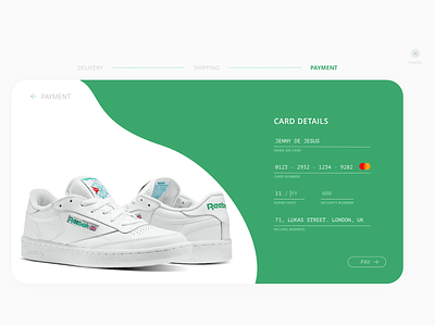 Daily UI #002 - Credit Card Checkout checkout credit card daily 100 daily 100 challenge daily ui daily ui 002 payment shoe store ui user experience user interface ux web design website