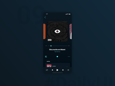 DailyUI 009 - Music Player 100 day challenge 100 day ui challenge app daily 100 challenge daily ui 009 dark mode music app music player music player app music player ui now playing ui user experience user interface