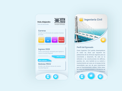 FRCU - UTN App Concept app concept neumorphism ui