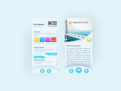 FRCU - UTN App Concept (bis :) app concept neumorphism ui