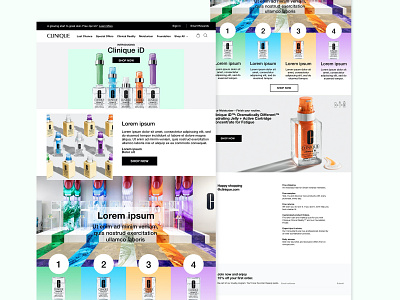 Clinique Splash Page advertisement branding design landing page makeup splash page ui ux website design