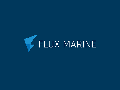 Flux Marine Logo boating branding flux logo marine outboard