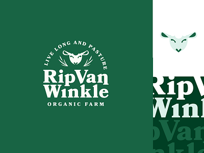 Rip Van Winkle Farm Logo branding farm logo typography