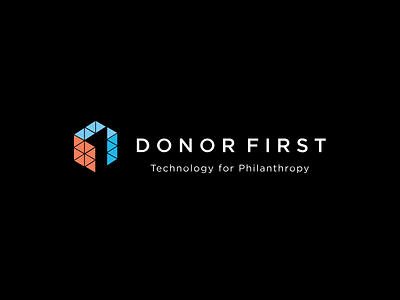 Donor First Logo branding donors fintech logo philanthropy