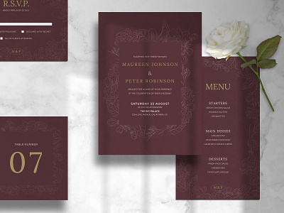 Dribbbles floral invitation invitation card invitation design invitation set photoshop postcard save the date template wedding wedding card wedding design wedding invitation wedding invite