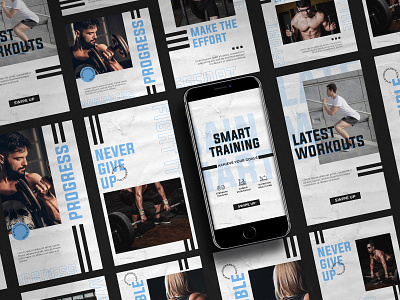 Fitness and Gym Social Media Templates advertisement advertising banner ad banner design facebook posts fitness gym instagram instagram posts instagram stories instagram template marketing photoshop social media social media ad social media marketing social media posts social media templates web banner