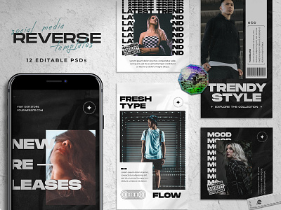 Reverse - Urban Social Media Templates