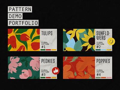 Floral pattern #2 app branding cartoon design flat floral flowers illustration pattern ui vector web