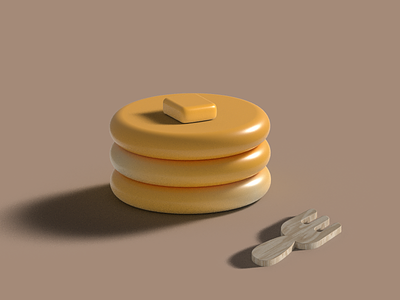 Pancakes. 3D illustration.