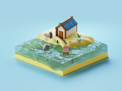 Beach house 3D