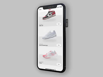 Sneakrs App Concept app app animation concept mockup motion principle sneakers ui ux