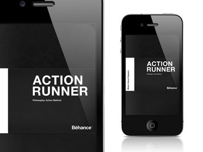 Action Runner App action method app behance ui