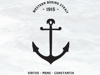Vincit qui se vincit 1915 anchor badge sea