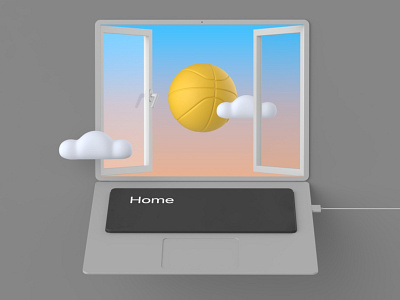 Work Home, Stay Home, Stay Safe! 3d c4d color design illustration minimal stayhome staysafe