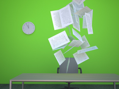 So much paperwork 3d c4d cinema4d office paper vray