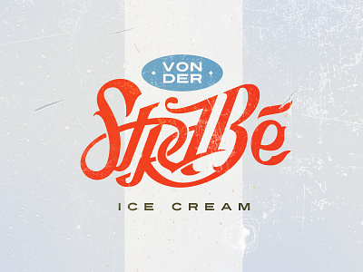 Von Der Strasse Ice Cream icecream lettering oldschool retro signwriting type typography vintage