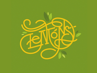 Lemons calligraphy design graphic illustration lemon lettering lime summer typography