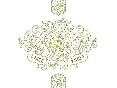 Soho lettering ornaments soho typography