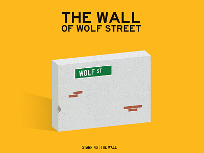 The Wall Of Wolf Street funny illustration movie poster