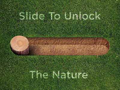 Slide to Unlock The Nature illustration interface photoshop retouch ui user