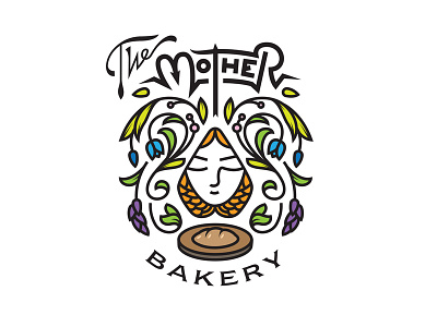 The Mother Bakery Custom Logo bakery custom lettering logo typography