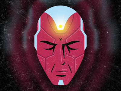 The Vision of Marvel character illustration marvel vision