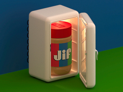 A Fridge Full of Jif 3d fridge jif minimal render