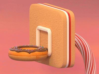 Dunkin Donuts 3d animation c4d donut fastfood food illustration video