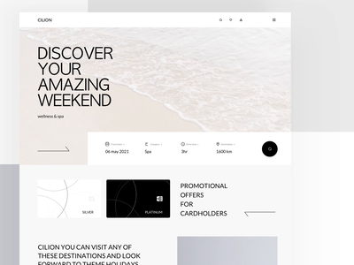 Travel website "Cilion" design flat minimal travel ui ux web