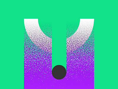 Aesthetic Physics: 2 of 3 abstract art black circle color composition design gradient graphic green illustration minimal pattern physics primitive purple shape solid stipplism white